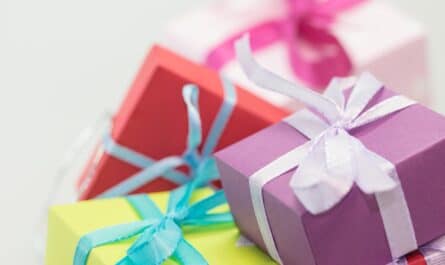 selective focus photography of gift boxes
