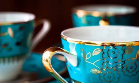 close up of tea cup