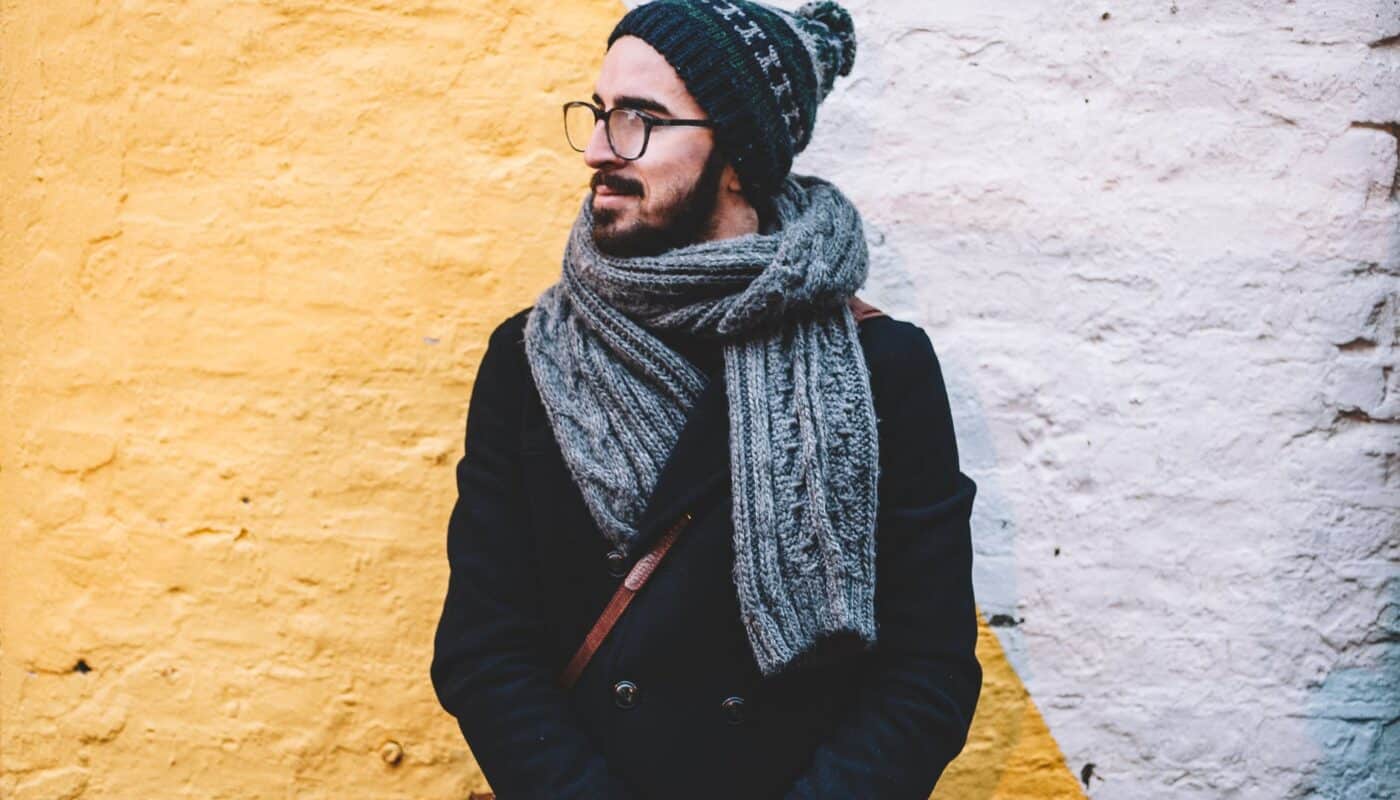 man looking left side