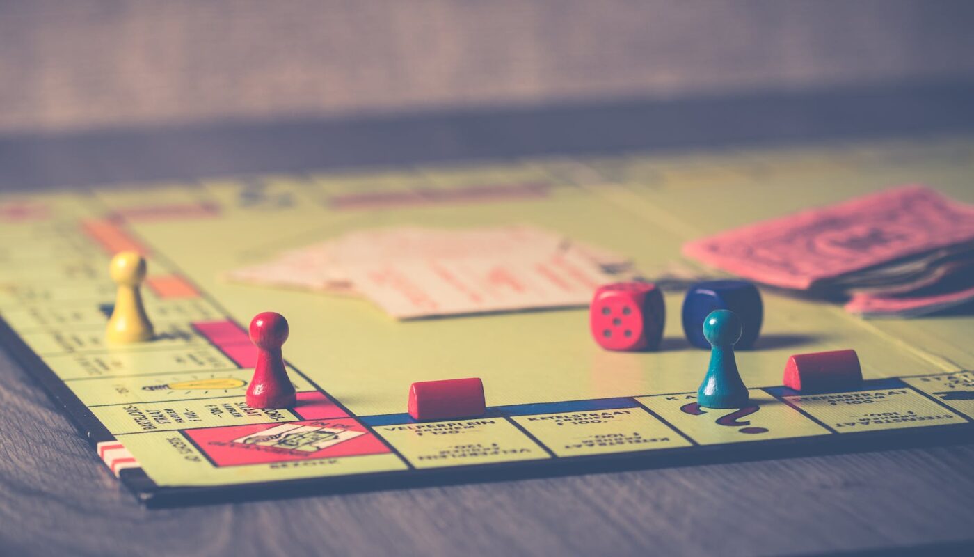 close up photo of monopoly board game